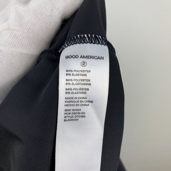 NWT Good American Dolman Velour Top In Black Size 2 - Picture 12 of 13